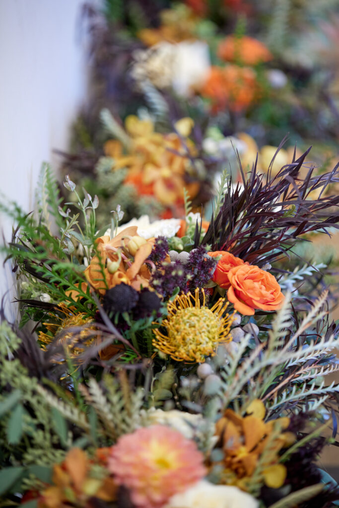 The flowers were prepared by the Country Gardeners Florist in Millerton, NY.