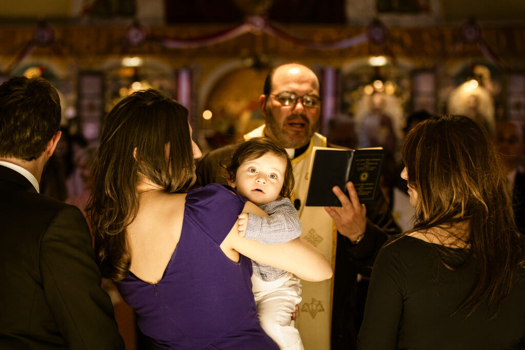 This is an image from a Christening at St. Parakevi Greek Orthodox Church in Long Island, NY.