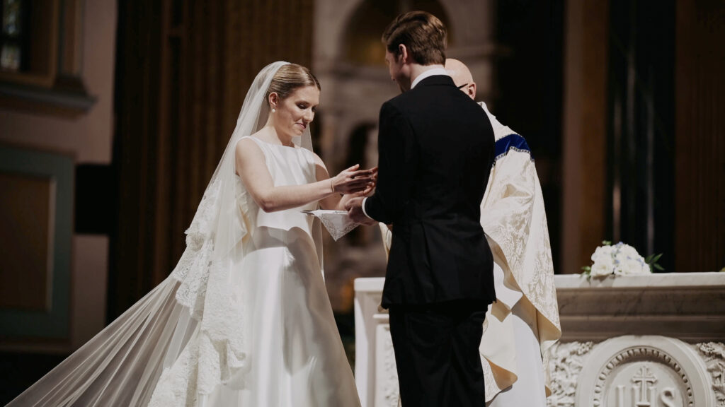 Catholic ceremony at St Jean Baptist in NYC