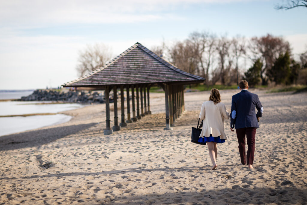 This is an image at the beginning of the engagement photo shoot. I asked the couple to slowly walk away from me.