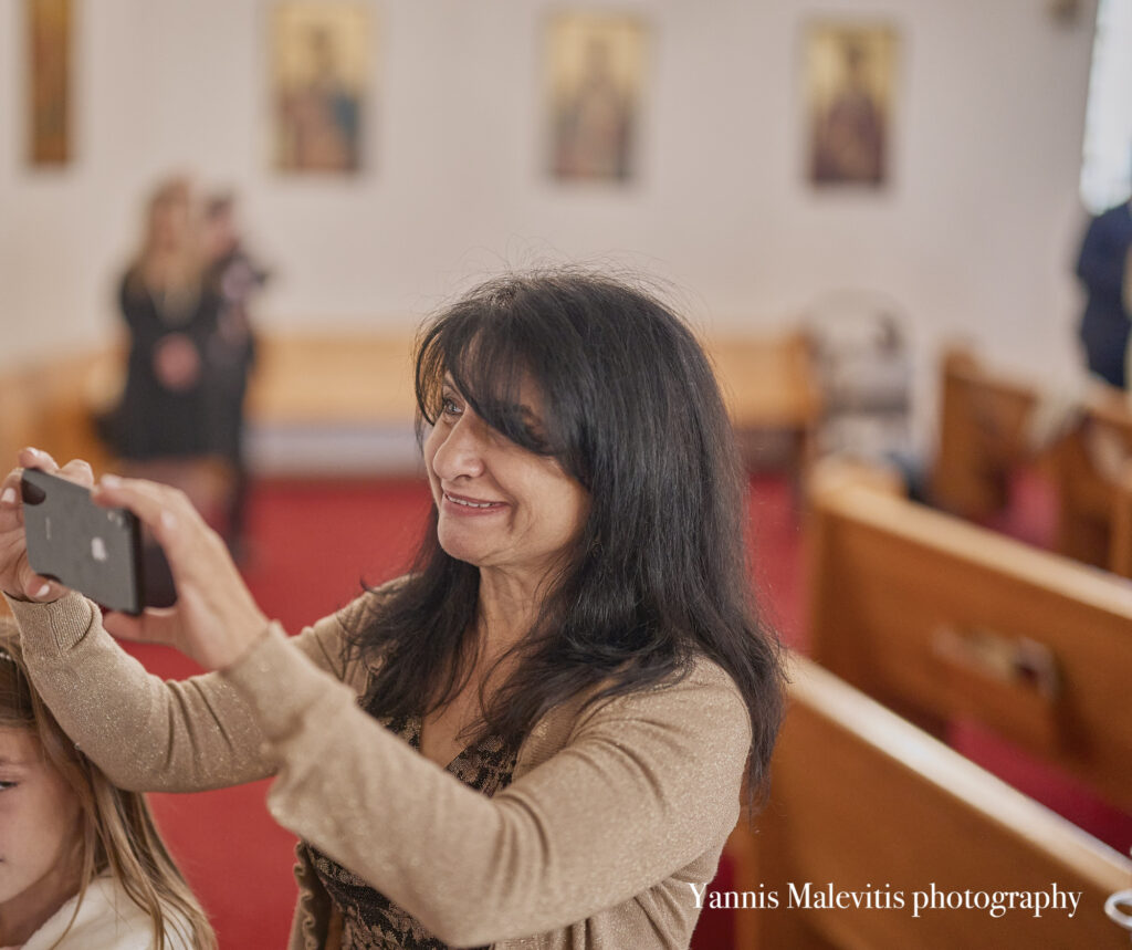 Photographic perspective of a Greek Orthodox Christening