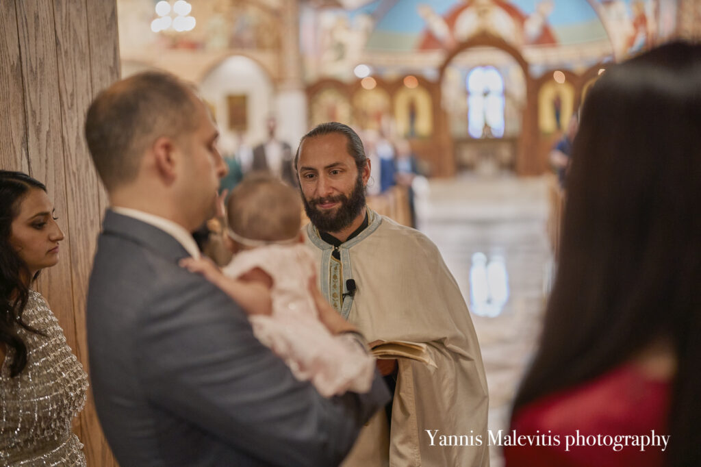 Photographic perspective of a Greek Orthodox Christening