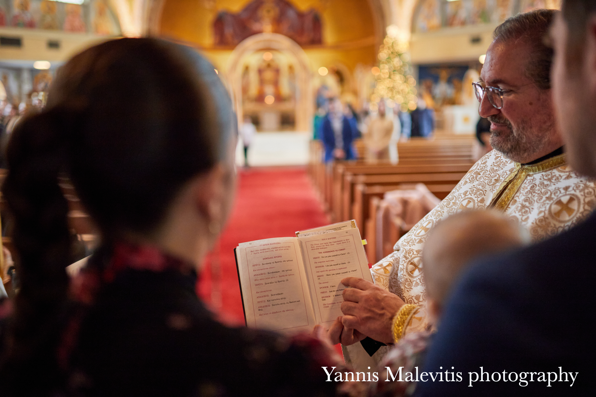 Candid moments of a baptism