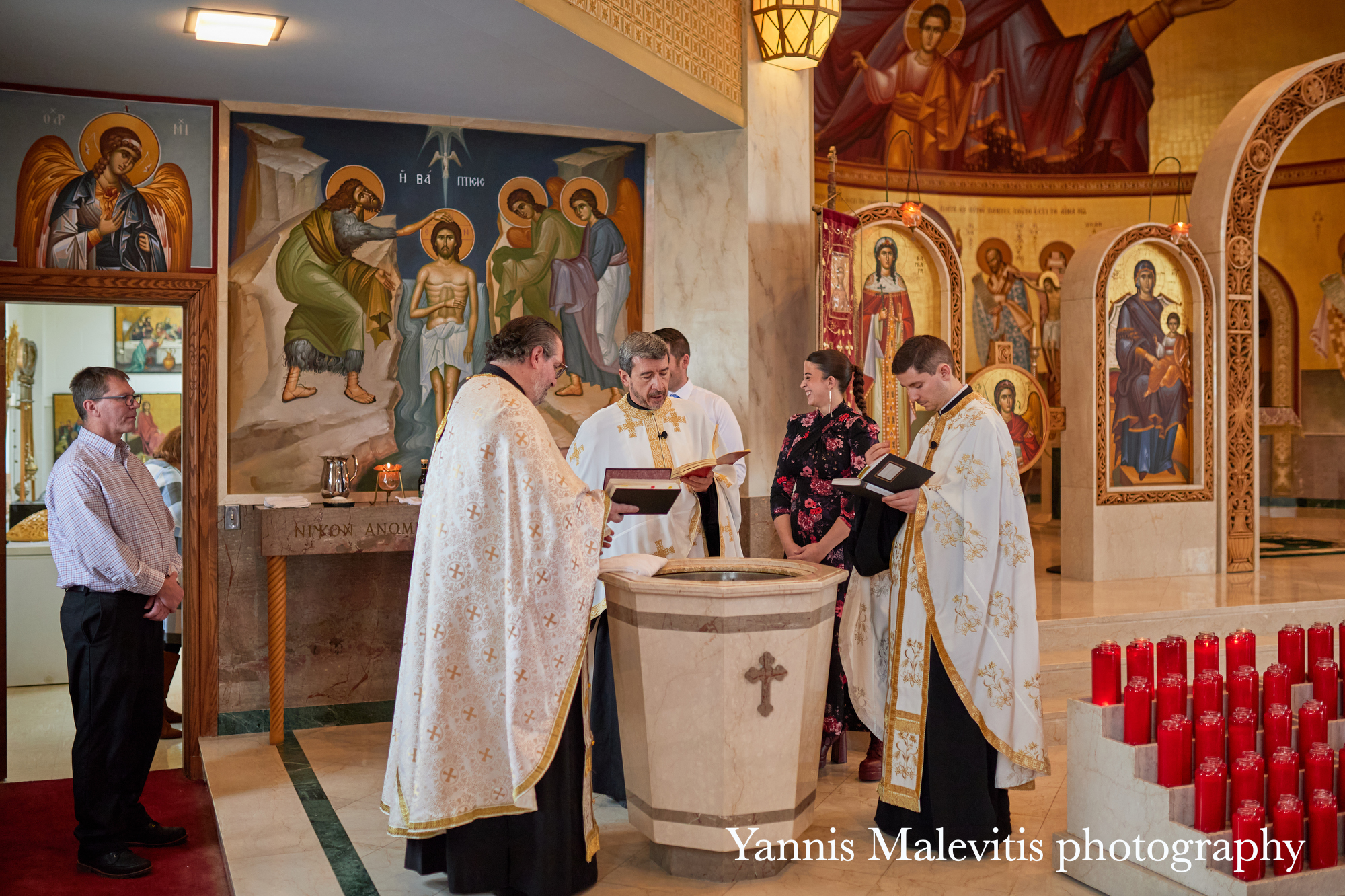 Candid moments of a baptism