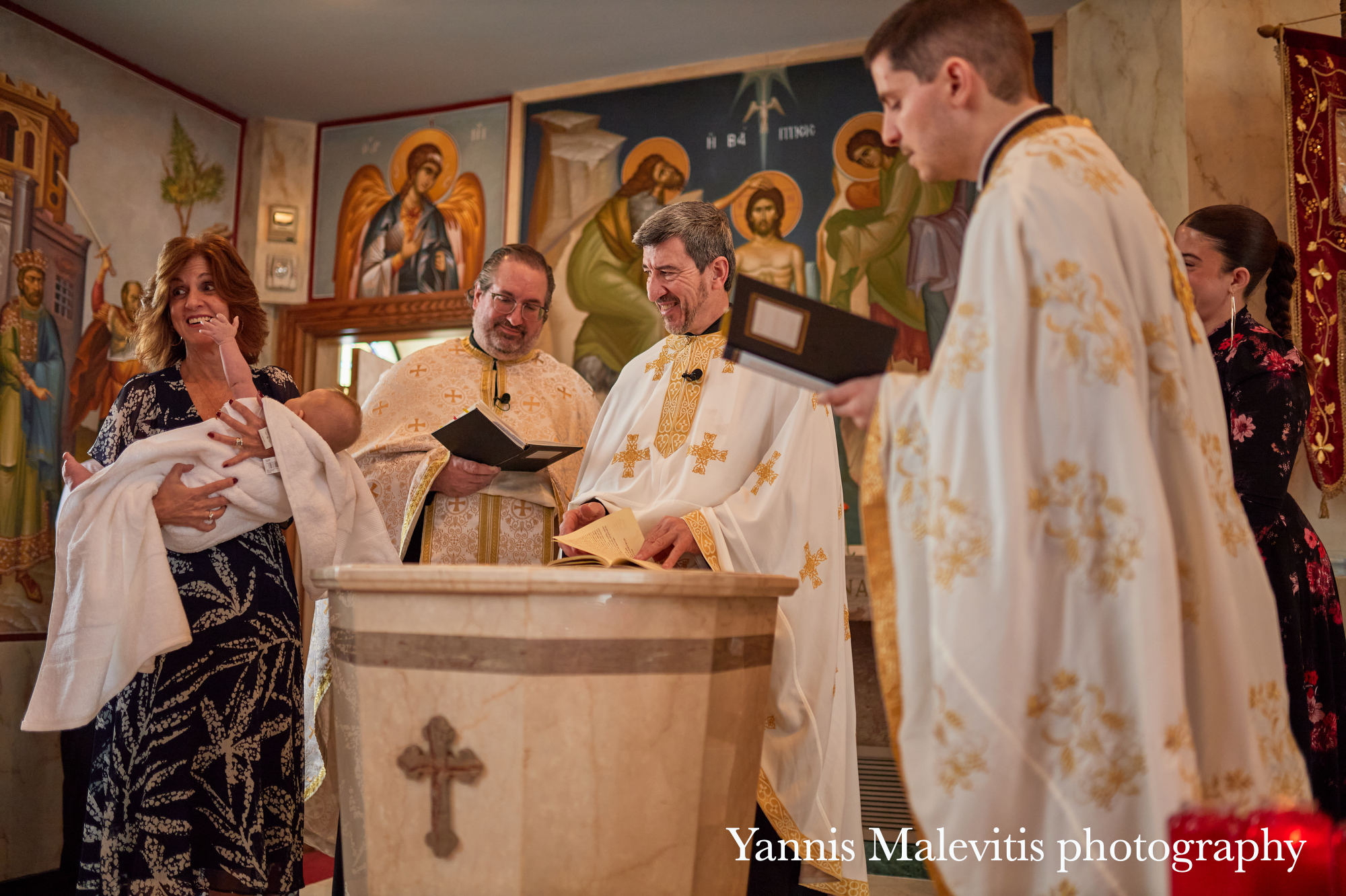 Candid moments of a baptism