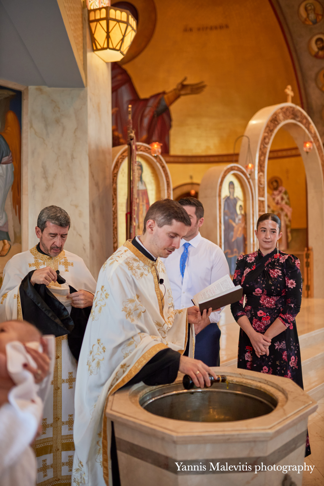 Candid moments of a baptism